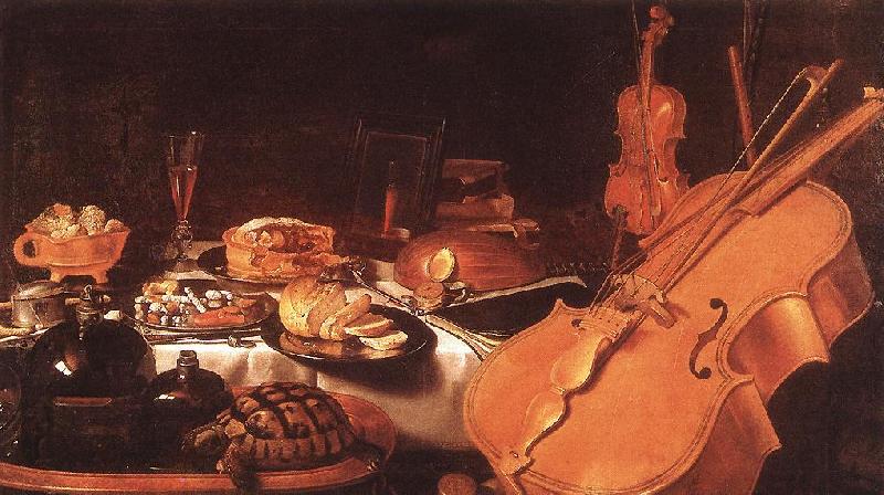 CLAESZ, Pieter Still-Life with Musical Instruments dfg